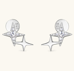 Moissanite 925 Sterling Silver Star Shape Earrings