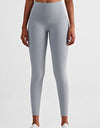 Wide Waistband Sports Leggings with Side Pockets