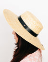 Fame Flat Brim Straw Weave Hat