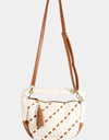 Fame Tassel Detail Weave Semi Circle Bag