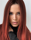 13*2" Full-Machine Wigs Synthetic Mid-Length Straight 27"