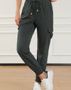 Drawstring High Waist Joggers With Pockets