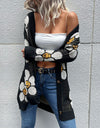 Floral Button Down Longline Cardigan