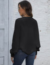 Bat Sleeve Open Front Short Cardigan