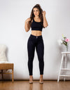 Full Size Contrast Detail Buttoned Leggings