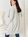 Open Front Duster Cardigan with Pockets