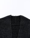 Woven Right Heathered Open Front Longline Cardigan