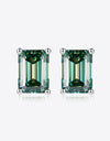 2 Carat Moissanite Stud Earrings in Green