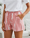 Tie-Dye Drawstring Waist Shorts with Pockets