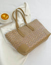 Chevron Straw Tote Bag