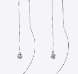 Moissanite 925 Sterling Silver Threader Earrings