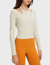 Halter Neck Long Sleeve Sporty Top