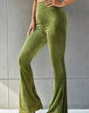 Ribbed High Waist Flare Pants