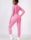 Half Zip Long Sleeve Active Jumpsuit