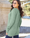 Basic Bae Full Size Ribbed Round Neck Long Sleeve Knit Top