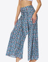 Floral Tie-Waist Tiered Culottes