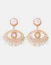 Evil Eye Shape Rhinestone Zinc Alloy Synthetic Dangle Earrings