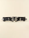 Double Buckle PU Leather Belt