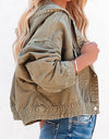 Hooded Dropped Shoulder Denim Jacket