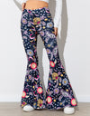 Floral High Waist Flare Leg Pants