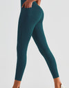 Wide Waistband Sports Leggings with Pockets