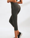 Slim Fit Wide Waistband Active Leggings with Pockets