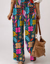 Printed High Waist Wide Leg Pants