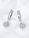 Adored Moissanite Huggie Drop Earrings