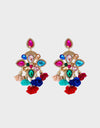 Flower Shape Rhinestone Alloy Dangle Earrings