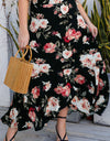 Plus Size Floral High-Rise Skirt