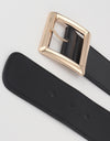 Rectangle Buckle Elastic Wide Belt