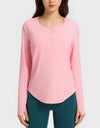 Round Neck Long Sleeve Sport Top