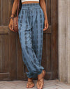 Tied Printed High Waist Pants