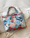 Printed Canvas Handbag with Zipper