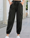 Long Tie Waist Pocketed Pants