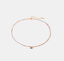 Stainless Steel Glass Stone Necklace