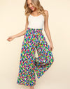 Haptics Smocked Waist Abstract Print Pants