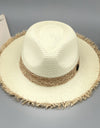 Raw Hem Raffia Hat