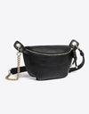 PU Leather Chain Strap Crossbody Bag