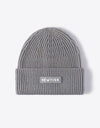 NEWYORK Patch Rib-Knit Cuffed Beanie