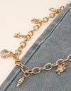 Sea Element Charm Iron Chain Belt