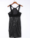 Sequin Fringe Detail Sleeveless Dress