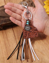 Turquoise Fringe Detail Key Chain