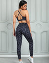 Leopard Cutout Sports Bra and Leggings Set