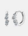 925 Sterling Silver Moissanite Huggie Earrings