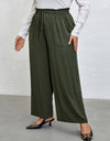 Plus Size Tied Wide Leg Pants