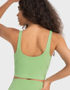 Deep V-Neck Crop Sports Bra