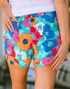 Drawstring Printed High Waist Shorts