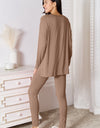 Basic Bae Full Size V-Neck Soft Rayon Long Sleeve Top and Pants Lounge Set