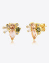 Zircon Decor 925 Sterling Silver Stud Earrings